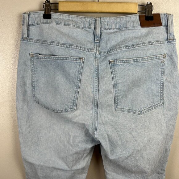 Madewell Slim Demi-Boot Jeans Size 33 Petite Bellmeade Light Wash High Rise - Picture 10 of 12
